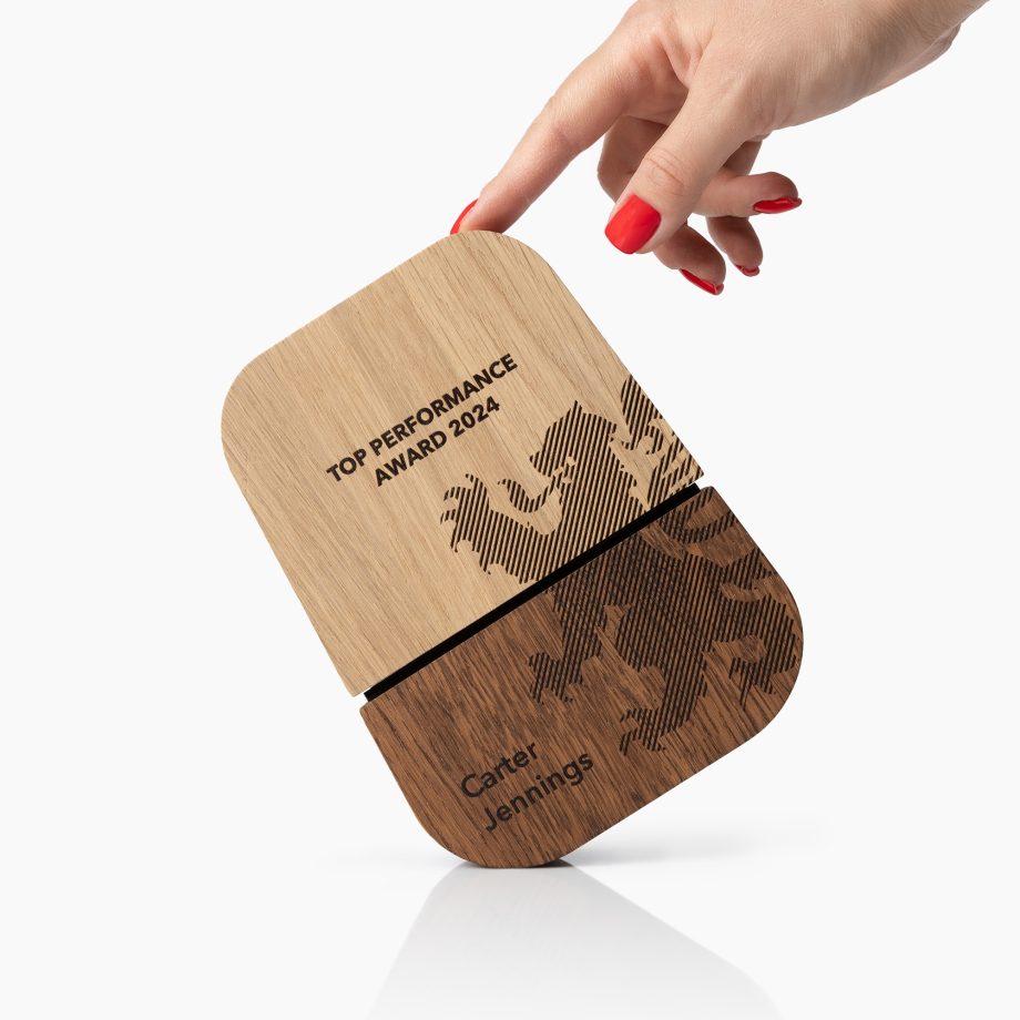 Dual-Tone Wooden Plaque