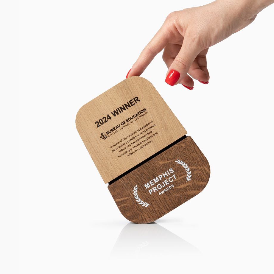 Dual-Tone Wooden Plaque