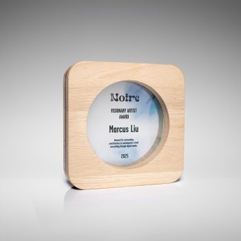 Solid Oak & Plexiglass Award
