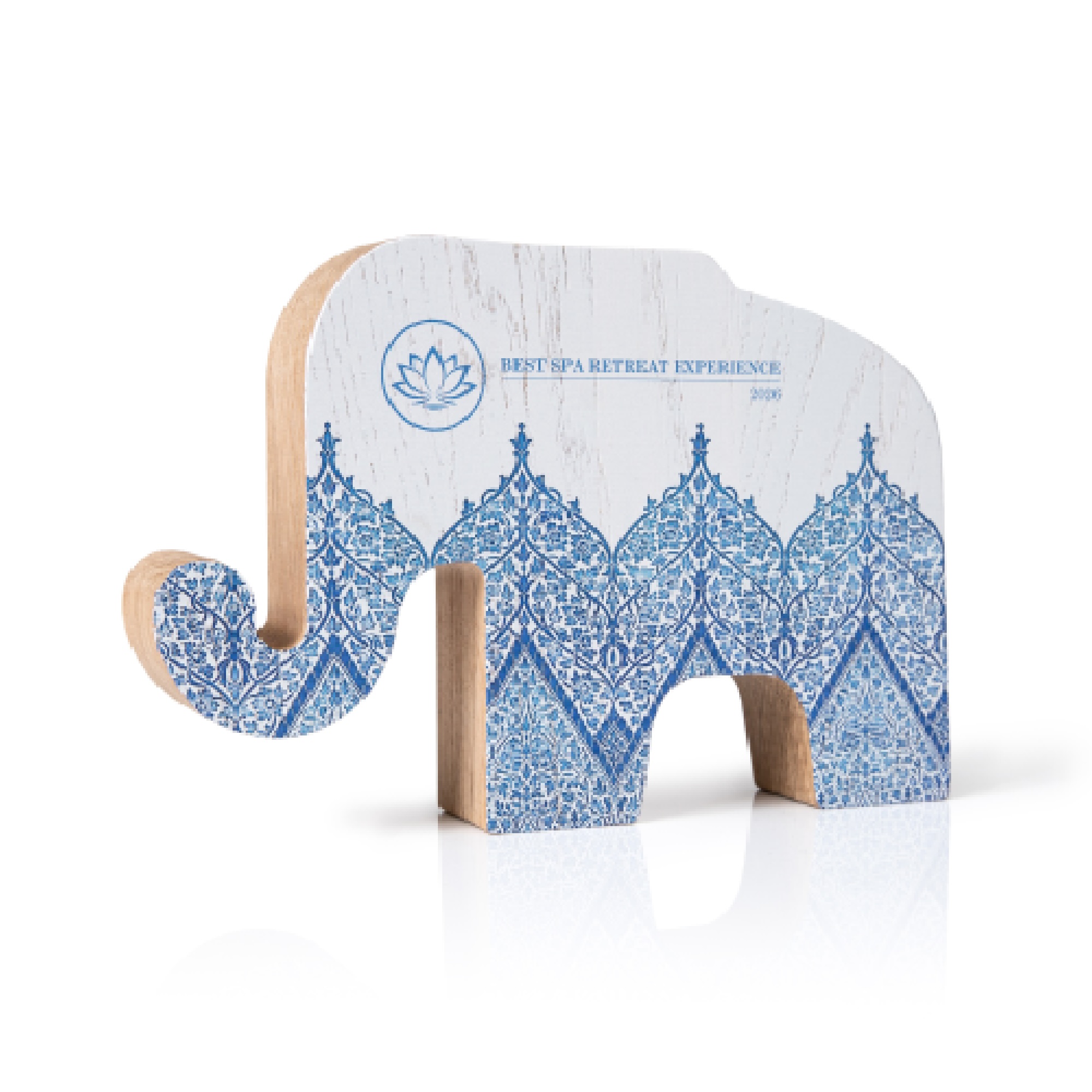 Personalized Wooden Elephant Award for Corporate Recognition