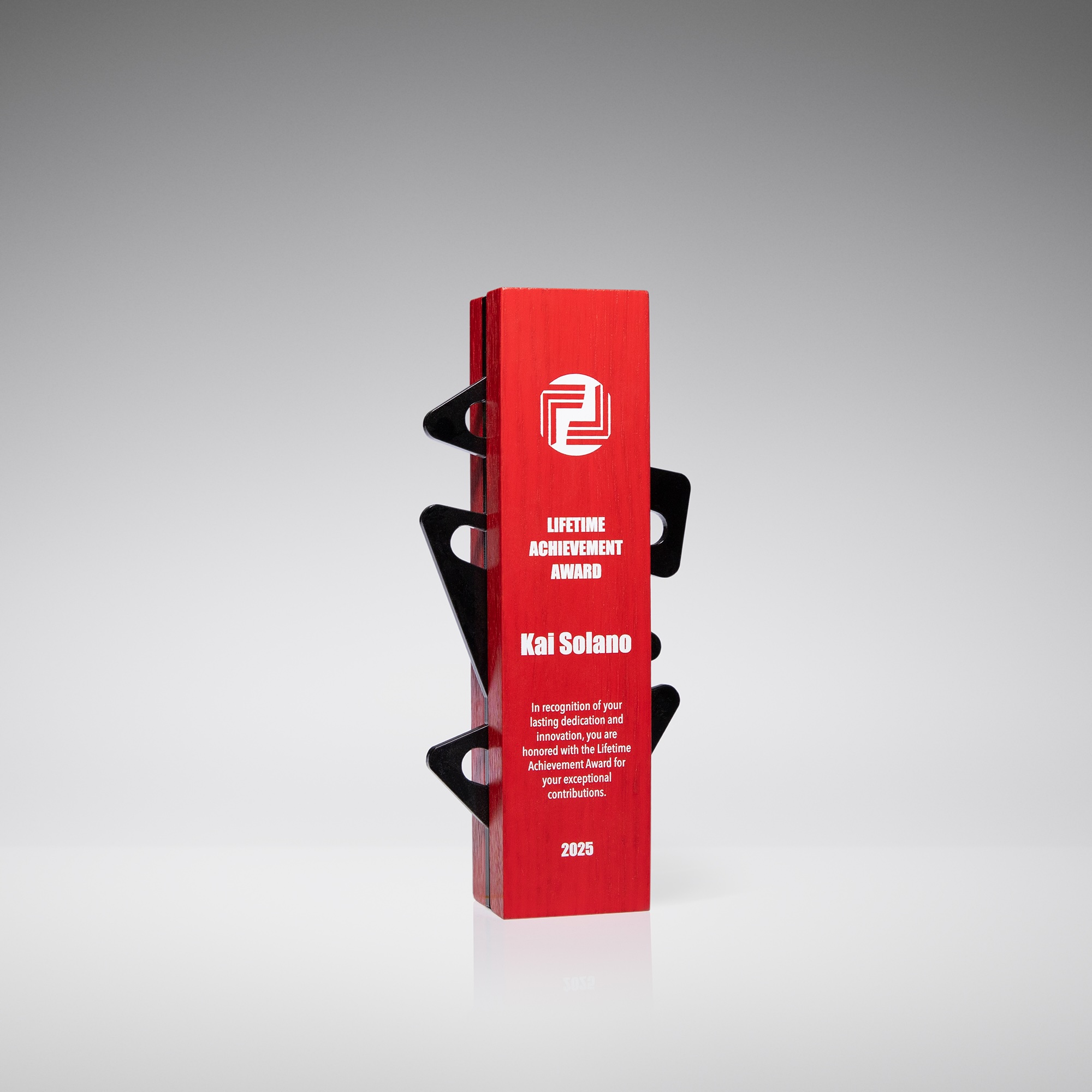Modern wooden lifetime achievement award