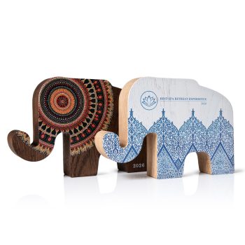 Personalized Wooden Elephant Award for Corporate Recognition