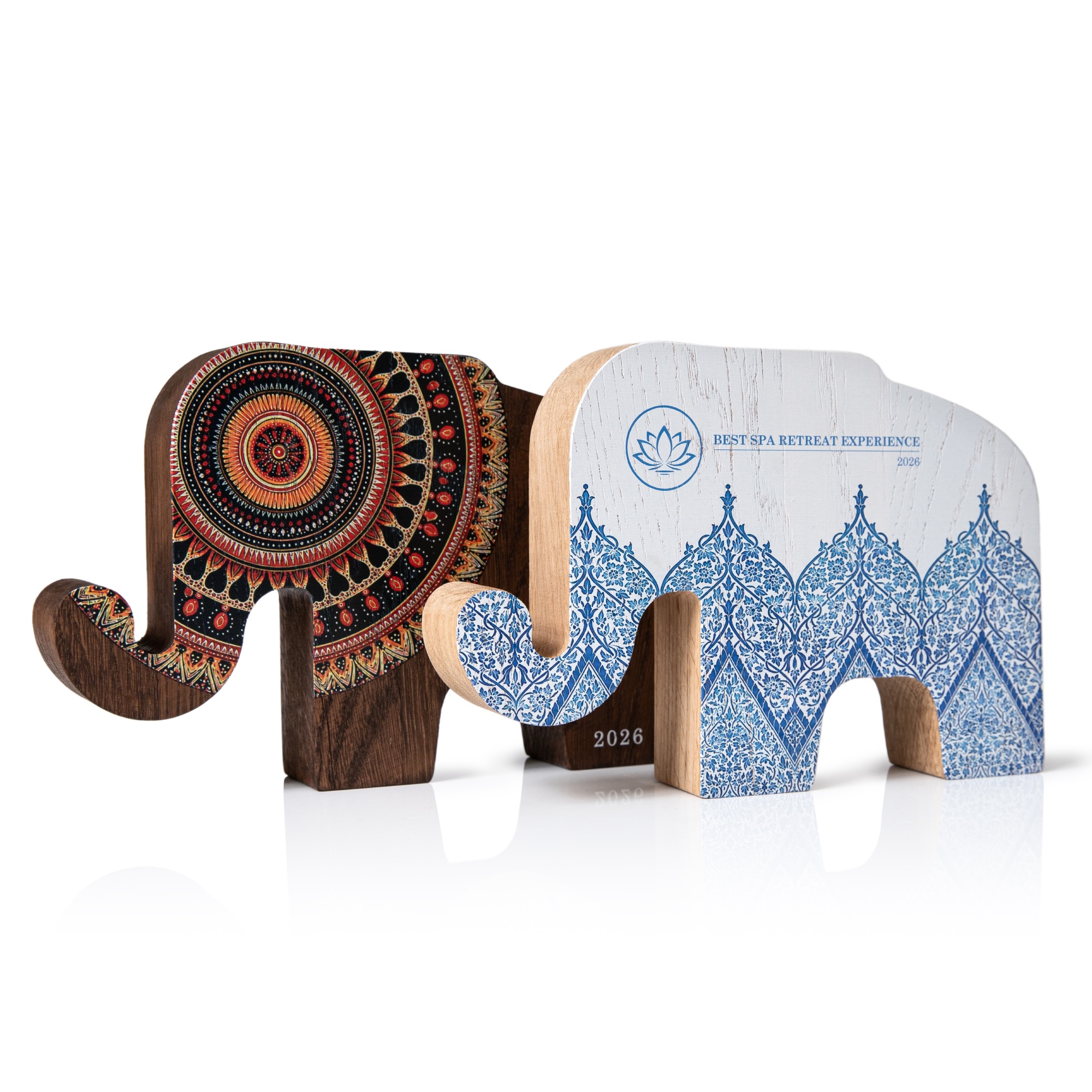 Personalized Wooden Elephant Award for Corporate Recognition