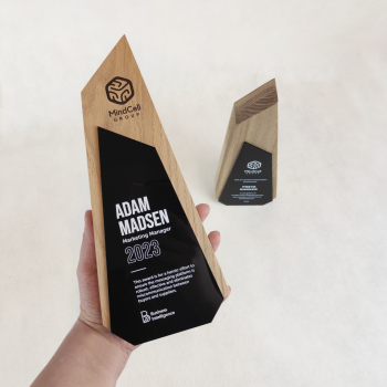Custom Oak Recognition Trophy