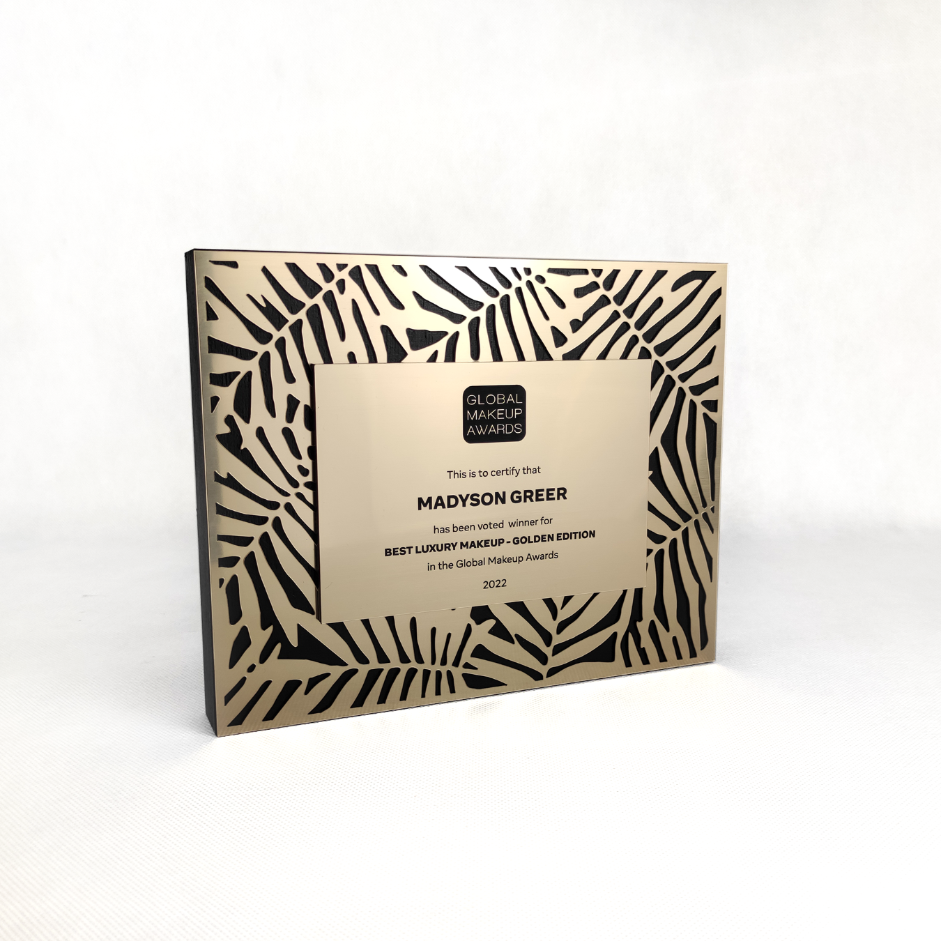 Personalized corporate recognition award with custom engraving