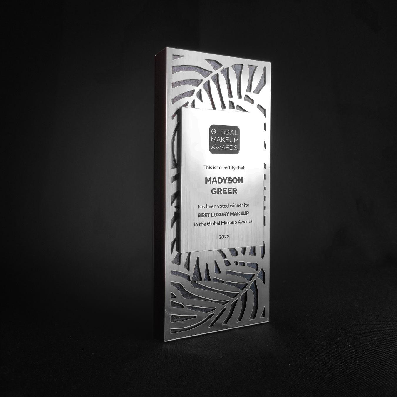 Personalized wooden corporate award