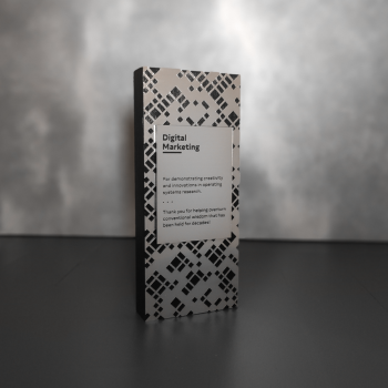 Custom company award with logo and personalized message
