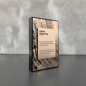 Personalized appreciation plaque with custom engraved message