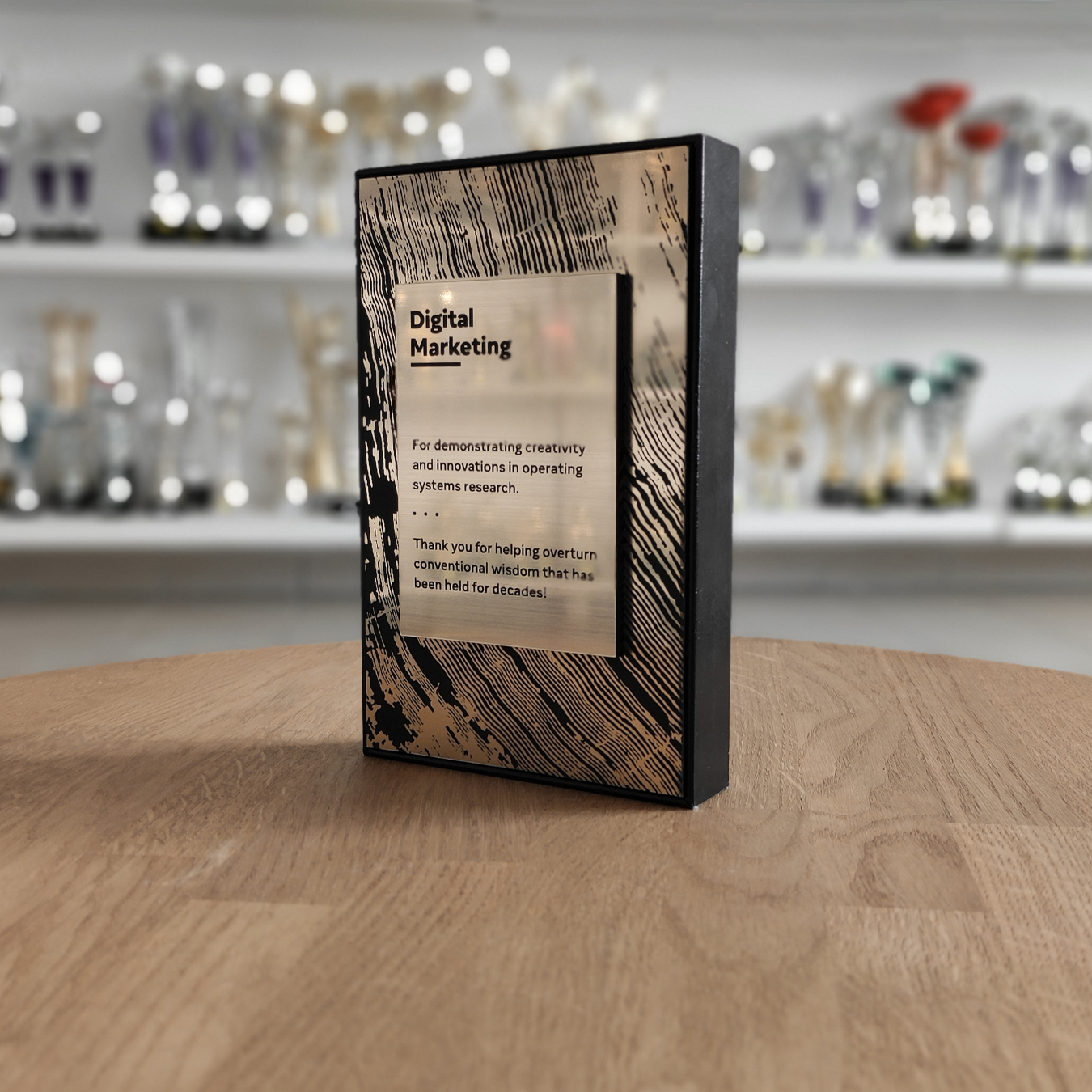 Personalized professional recognition plaque for achievements