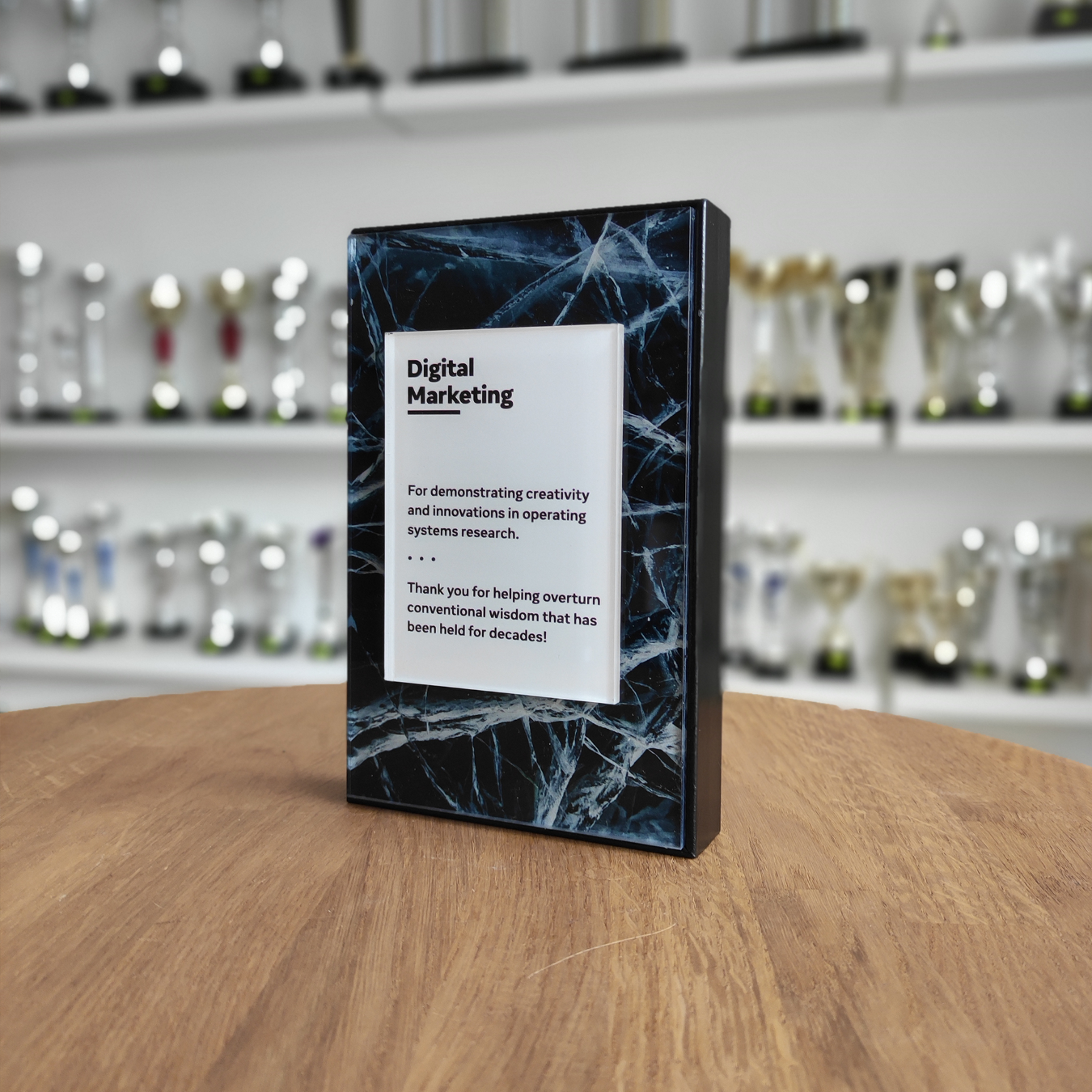 Custom employee appreciation award