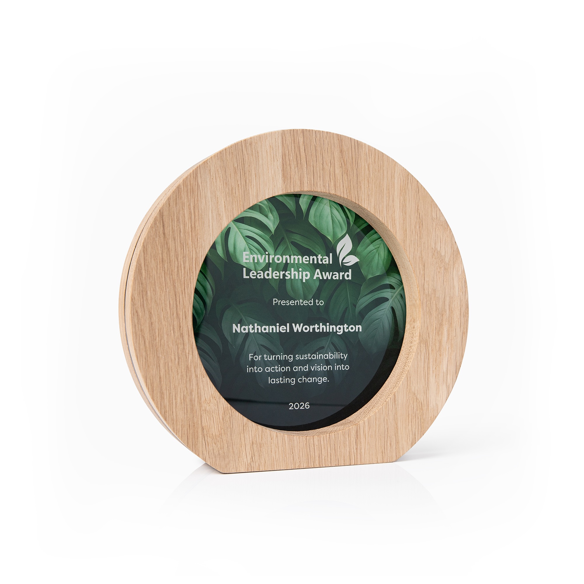 Custom leadership recognition award for employees and executives