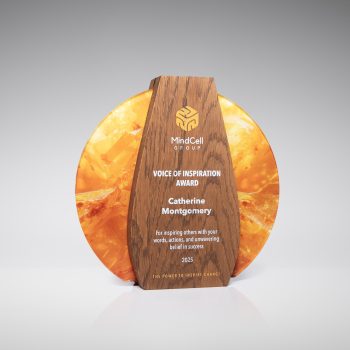Personalized wooden corporate award